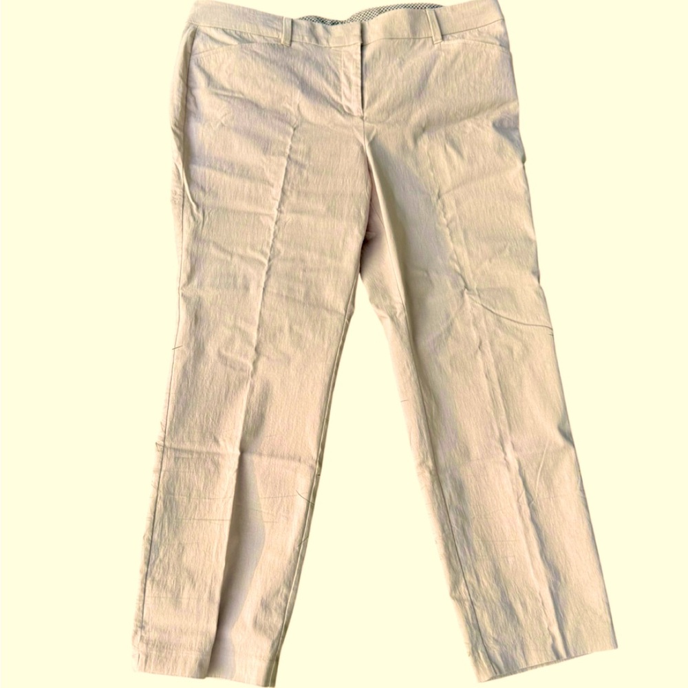 Rafaella Plus Size Flat Front Pull On Pants Size 18W Stretch Ex. Cond Tan Khaki